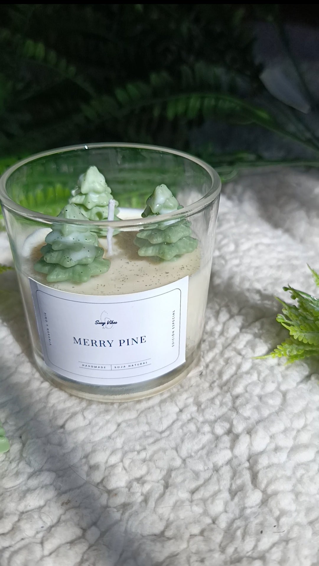 Vela Navideña Merry Pine