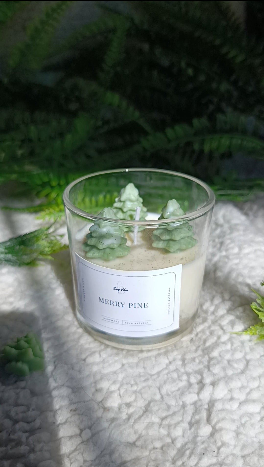 Vela Navideña Merry Pine